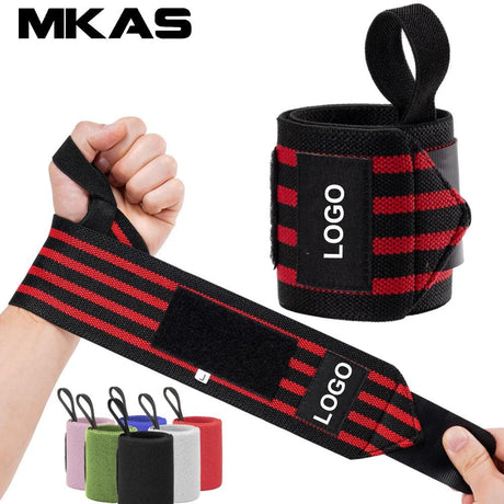 1 Pair Wristband Wrist Support Brace Straps Extra Strength Weight Lifting Wrist Wraps Bandage Fitness Gym Training Custom Logo - Zoter Shop